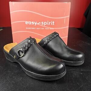 Easy Spirit Black Braided Slip-On Loafers